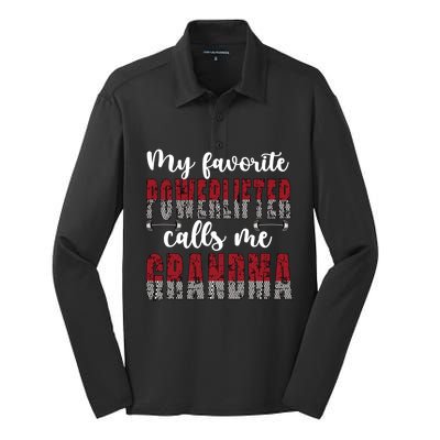 My Favorite Powerlifter Calls Me Powerlifting Grandma Gift Silk Touch Performance Long Sleeve Polo