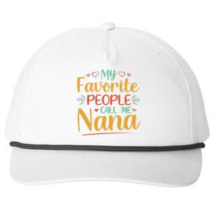 My Favorite People Call Me Nana Snapback Five-Panel Rope Hat