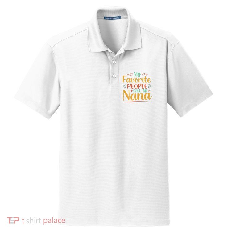My Favorite People Call Me Nana Dry Zone Grid Polo