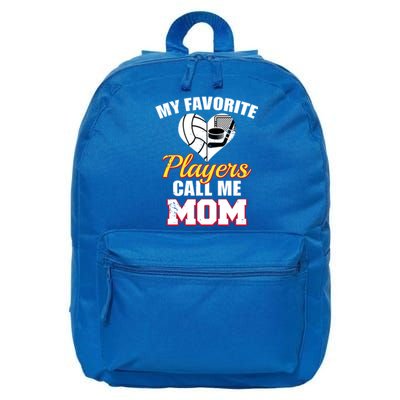 My Favorite Players Call Me Mom Funny Volleyball Hockey Mom Gift 16 in Basic Backpack