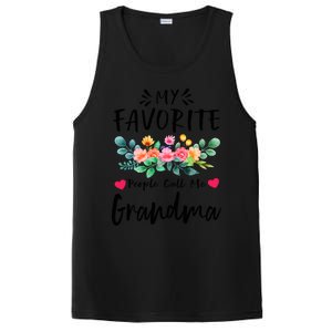 My Favorite People Call Me Grandma Floral MotherS Day Cute Gift PosiCharge Competitor Tank