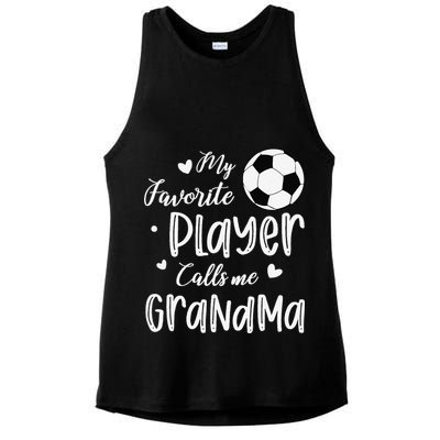 My Favorite Player Calls Me Grandma Soccer Player Ladies PosiCharge Tri-Blend Wicking Tank