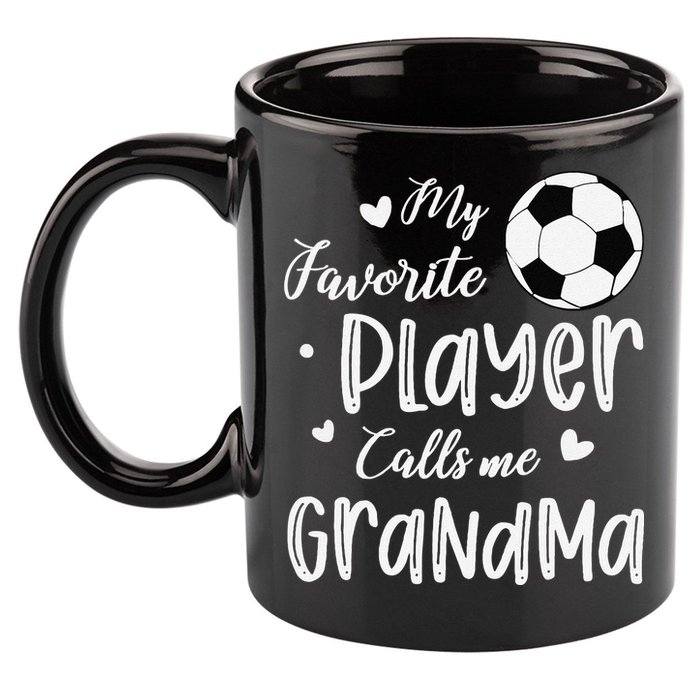 My Favorite Player Calls Me Grandma Soccer Player 11oz C Handle Ceramic Mug