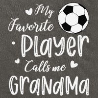 My Favorite Player Calls Me Grandma Soccer Player Cotton Canvas Backpack