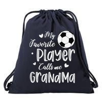 My Favorite Player Calls Me Grandma Soccer Player Drawstring Bag