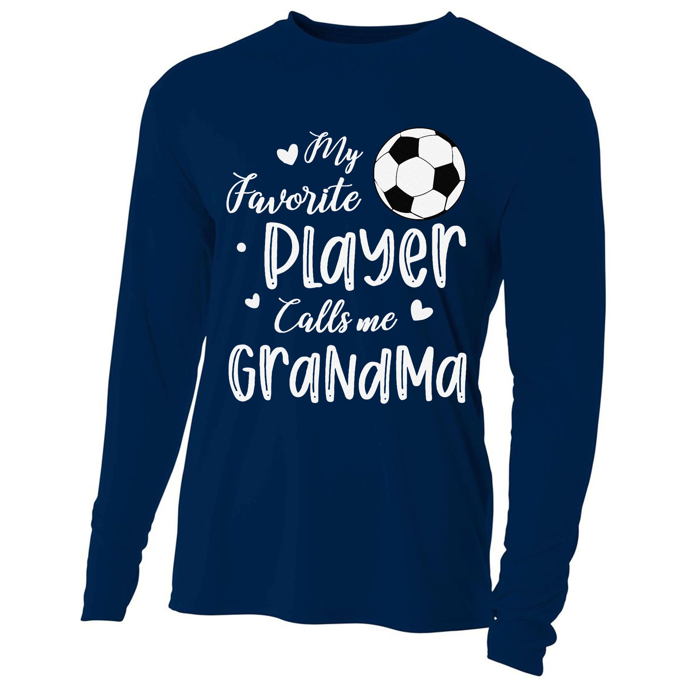 My Favorite Player Calls Me Grandma Soccer Player Cooling Performance Long Sleeve Crew