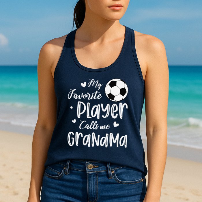 My Favorite Player Calls Me Grandma Soccer Player Womens Tank Top