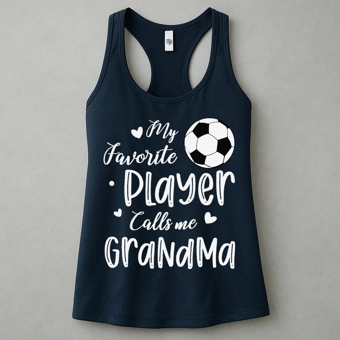 My Favorite Player Calls Me Grandma Soccer Player Womens Tank Top