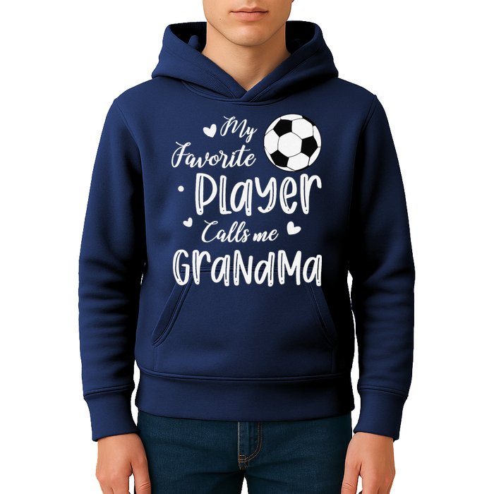 My Favorite Player Calls Me Grandma Soccer Player Kids Hoodie