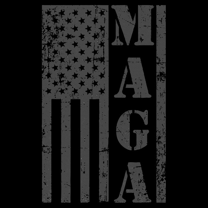 Maga Flag Patriotic Gray Distressed American Flag Magnet