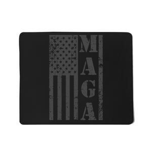 Maga Flag Patriotic Gray Distressed American Flag Mousepad