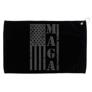 Maga Flag Patriotic Gray Distressed American Flag Grommeted Golf Towel