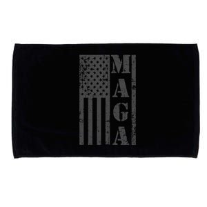 Maga Flag Patriotic Gray Distressed American Flag Microfiber Hand Towel