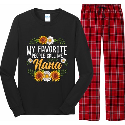 My Favorite People Call Me Nana Long Sleeve Pajama Set