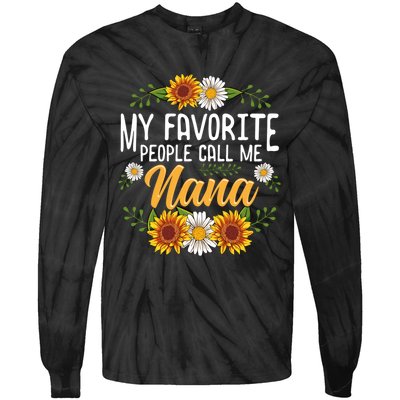 My Favorite People Call Me Nana Tie-Dye Long Sleeve Shirt