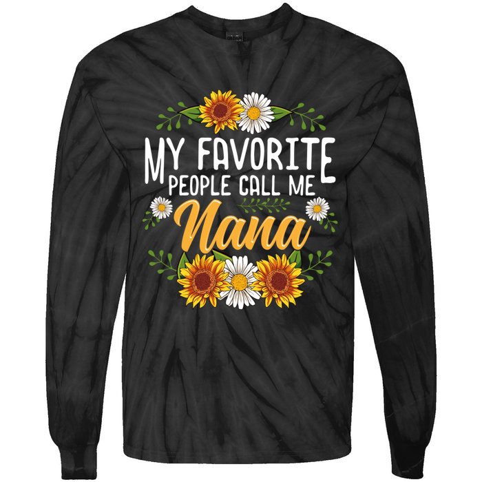 My Favorite People Call Me Nana Tie-Dye Long Sleeve Shirt