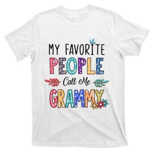 My Favorite People Call Me Grammy Floral Art Mothers Day T-Shirt