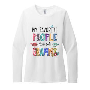 My Favorite People Call Me Grammy Floral Art Mothers Day Womens CVC Long Sleeve Shirt