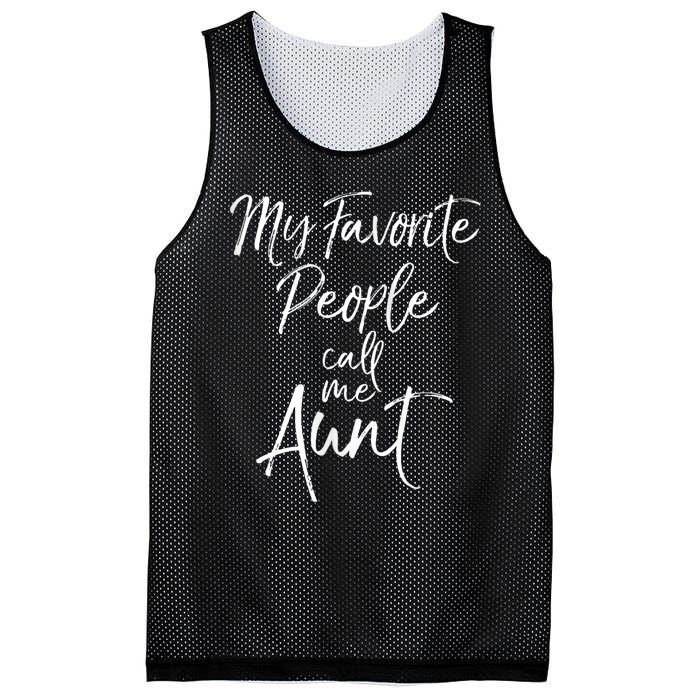 My Favorite People Call Me Aunt Mesh Reversible Basketball Jersey Tank