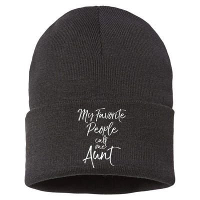 My Favorite People Call Me Aunt Sustainable Knit Beanie