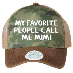 My Favorite People Call Me Mimi Gift Legacy Tie Dye Trucker Hat