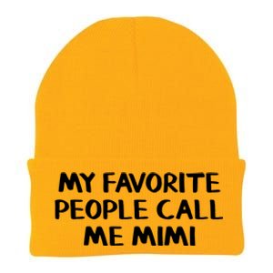 My Favorite People Call Me Mimi Gift Knit Cap Winter Beanie