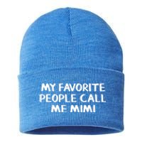 My Favorite People Call Me Mimi Gift Sustainable Knit Beanie