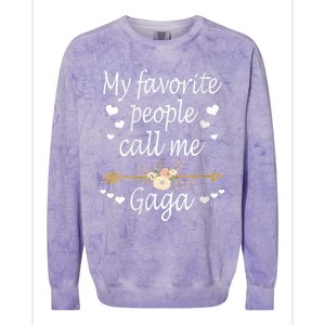 My Favorite People Call Me Gaga Colorblast Crewneck Sweatshirt