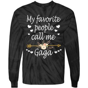 My Favorite People Call Me Gaga Tie-Dye Long Sleeve Shirt