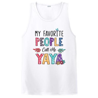 My Favorite People Call Me Yaya Floral Art PosiCharge Competitor Tank