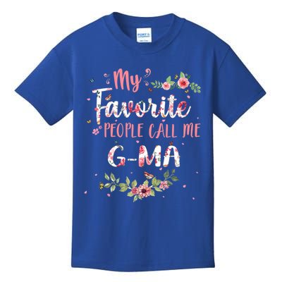 My Favorite People Call Me Ggiftma Flower Floral Decoration Funny Gift Kids T-Shirt