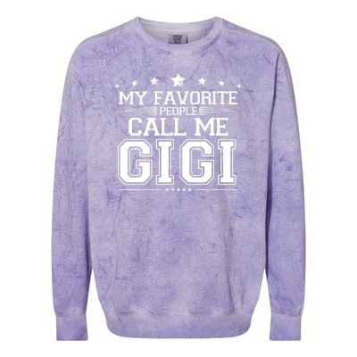 My Favorite People Call Me Gigi Colorblast Crewneck Sweatshirt