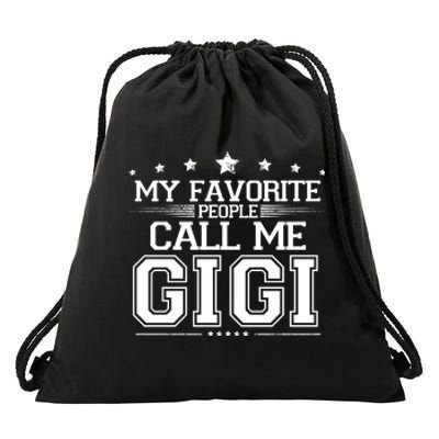 My Favorite People Call Me Gigi Drawstring Bag