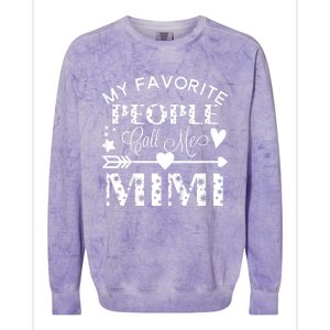 My Favorite People Call Me Mimi Colorblast Crewneck Sweatshirt