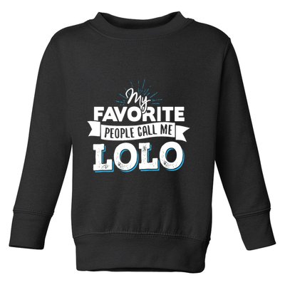 My Favorite People Call Me Lolo Toddler Sweatshirt