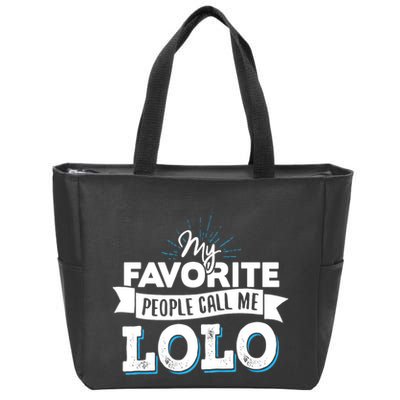 My Favorite People Call Me Lolo Zip Tote Bag