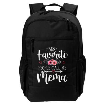 My Favorite People Call Me Mema Funny Floral MotherS Day Backpack