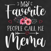 My Favorite People Call Me Mema Funny Floral MotherS Day Golf Towel