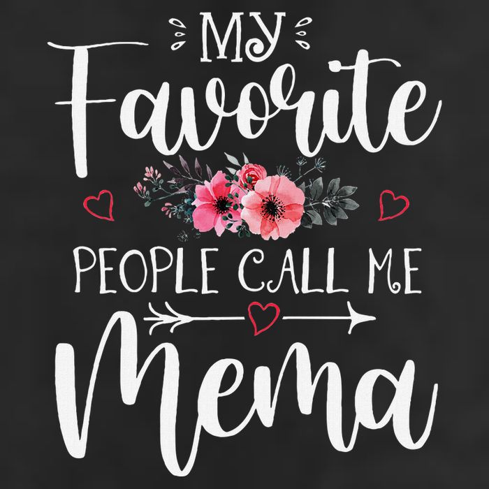 My Favorite People Call Me Mema Funny Floral MotherS Day Golf Towel