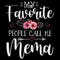 My Favorite People Call Me Mema Funny Floral MotherS Day Cropped Pullover Crew