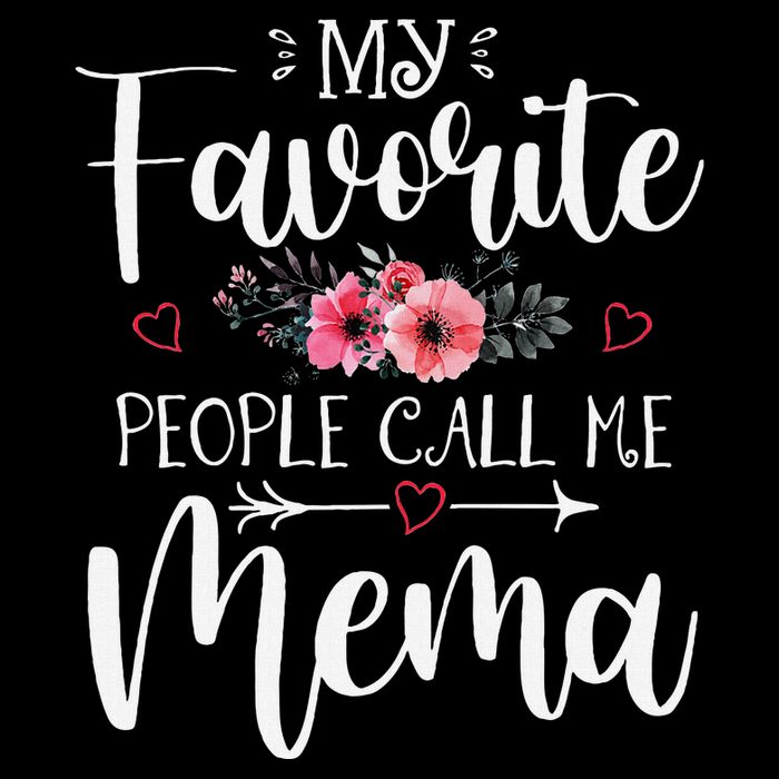 My Favorite People Call Me Mema Funny Floral MotherS Day Cropped Pullover Crew