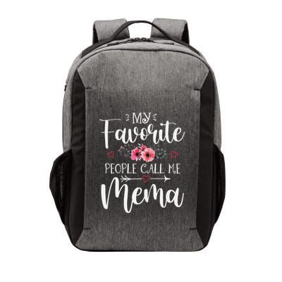 My Favorite People Call Me Mema Funny Floral MotherS Day Vector Backpack