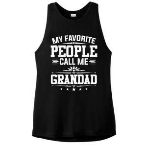 My Favorite People Call Me Grandad Funny Father's Day Ladies PosiCharge Tri-Blend Wicking Tank