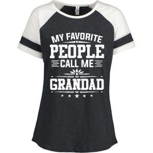 My Favorite People Call Me Grandad Funny Father's Day Enza Ladies Jersey Colorblock Tee