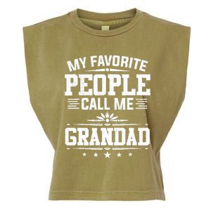 My Favorite People Call Me Grandad Funny Father's Day Garment-Dyed Women's Muscle Tee