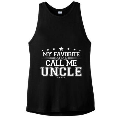 My Favorite People Call Me Uncle Ladies PosiCharge Tri-Blend Wicking Tank