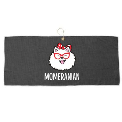 Momeranian Funny Pomeranian Mom Cute Pet Pomeranian Large Microfiber Waffle Golf Towel