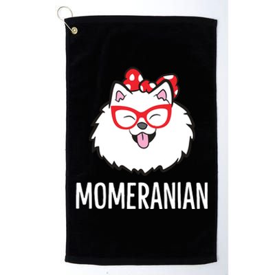 Momeranian Funny Pomeranian Mom Cute Pet Pomeranian Platinum Collection Golf Towel