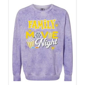 Movie Fan Popcorn Lover Colorblast Crewneck Sweatshirt