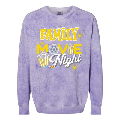 Movie Fan Popcorn Lover Colorblast Crewneck Sweatshirt